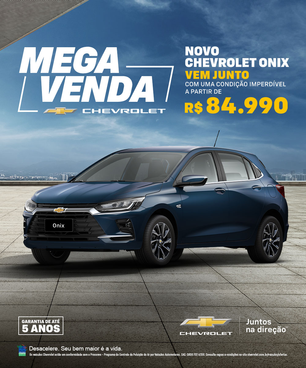 Novo Chevrolet Onix com IPI Reduzido e garantia de fábrica de 5 anos