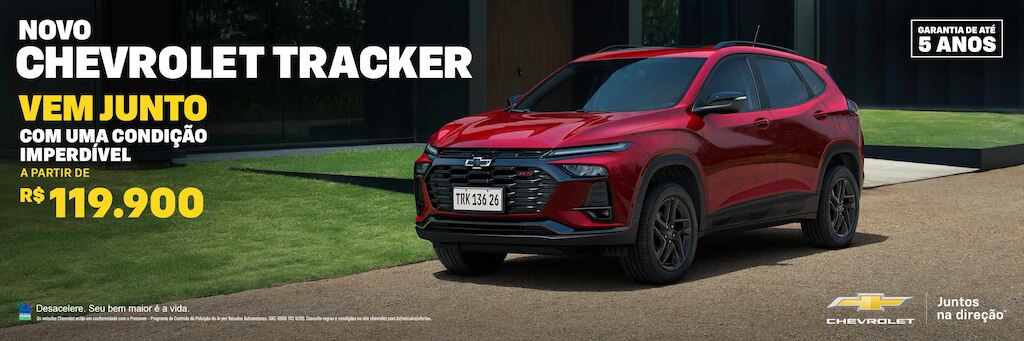 Novo Chevrolet Tracker com Taxa Zero e Garantia de 5 anos